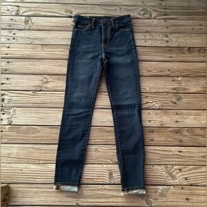 EUC Outland Denim Sz 0 / 24 Harriet Pacific 28” High Rise Skinny Dark Blue Jeans